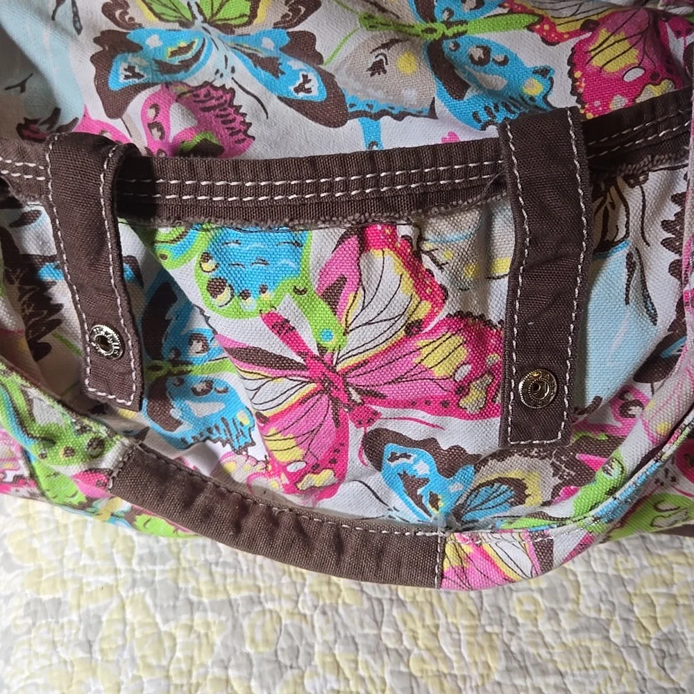 Xl canvas Thirty One Beach tote Floral Patterned Tote Bag - Picture 4 of 6